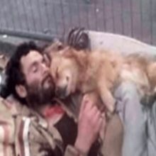 Este morador de rua dorme com seu cachorro nos braços, um anjo de quatro patas que nunca o decepciona