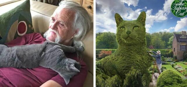 Artista de 75 anos cria arbustos 3D em homenagem ao seu gato falecido