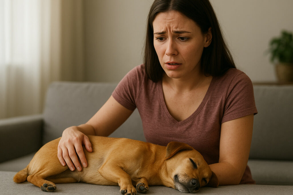 dona leva cachorro as pressas ao veterinário
